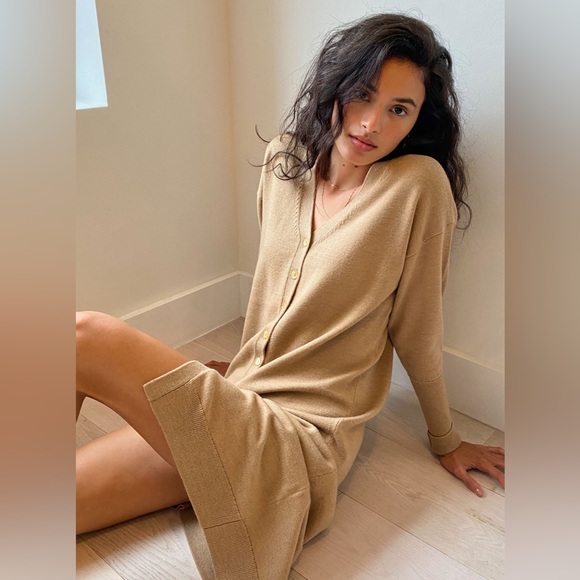 Wilfred Aritzia Utopia Camel colored sweater dress - Picture 5 of 12